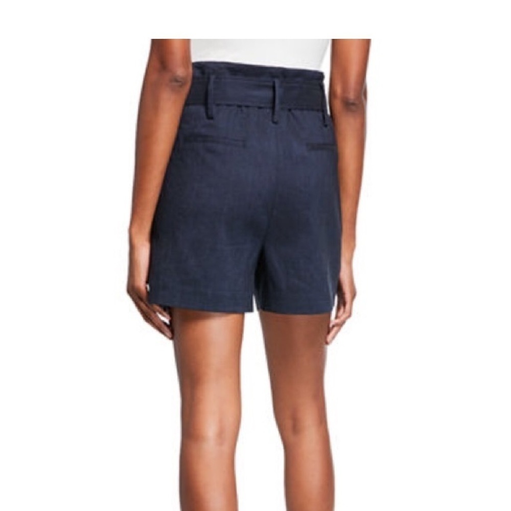 Elie Tahari Genna High Waisted Navy Belted Shorts Size 10 NWT - Picture 2 of 8